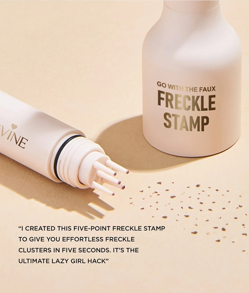 Transform Your Look with the 4-In-1 Natural Freckle Stamp Pen - Fast-Dry, Waterproof, and Effortlessly Create Beautiful Temporary Fake Freckles!