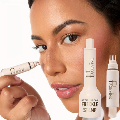 Transform Your Look with the 4-In-1 Natural Freckle Stamp Pen - Fast-Dry, Waterproof, and Effortlessly Create Beautiful Temporary Fake Freckles!